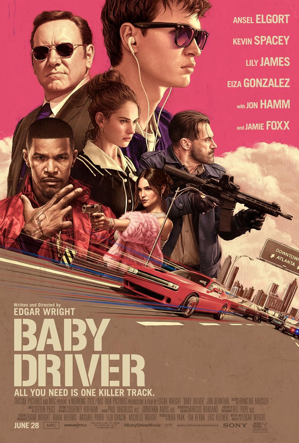 映画『ベイビー・ドライバー』のポスター2