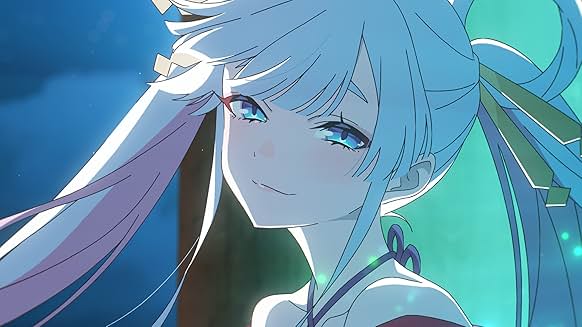 仮想空間ツクヨミのステージで、神々しく歌うAIライバーのヤチヨ